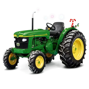 John Deere Tractor With Christmas Lights PNG 22