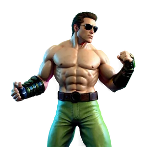 Johnny Cage Fan Art Design Png 06292024 PNG image