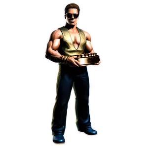 Johnny Cage With Trophy PNG 16