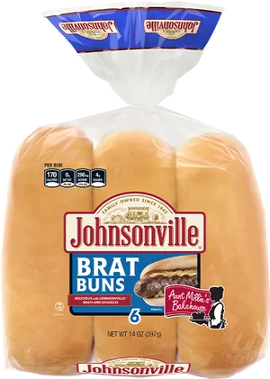 Johnsonville Brat Buns Packaging PNG image