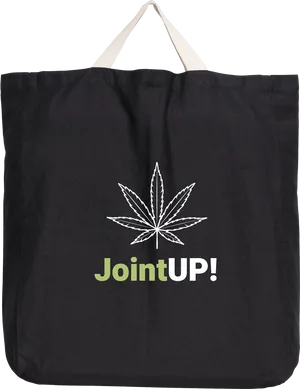 Joint U P Cannabis Leaf Tote Bag PNG image