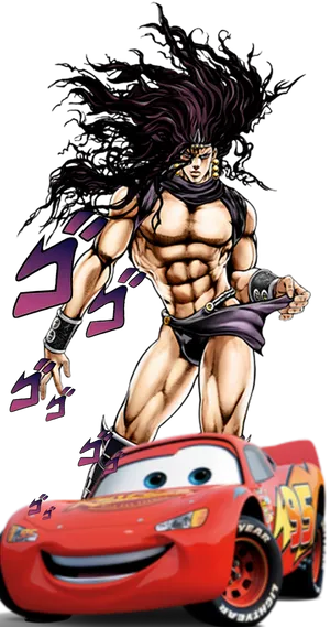 Jojo Meets Cars Crossover PNG image