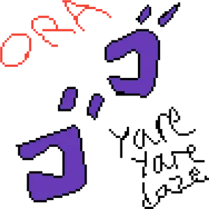 Jojo Menacing Kanji PNG image