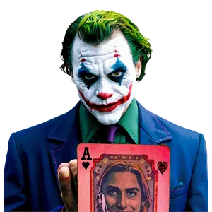 Joker Holding Joker Card PNG Fkh69 PNG