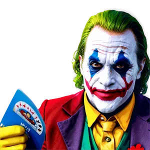 Joker Holding Joker Card PNG Mmy PNG