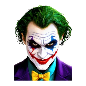 Joker Makeup Illustration PNG 06272024