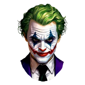 Joker Makeup Watercolor PNG Oqq