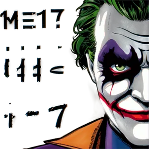 Joker's Scheming Face PNG Uxd24 PNG