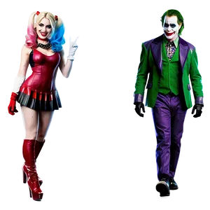 Joker With Harley Quinn PNG 23