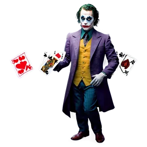 Joker With Playing Cards PNG 05212024 PNG
