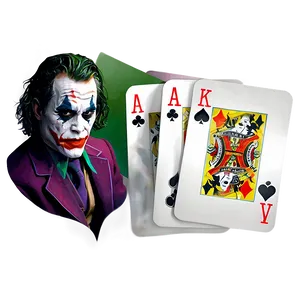 Joker With Playing Cards PNG Odo