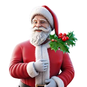 Jolly Santa Cartoon Illustration Png 06282024 PNG image