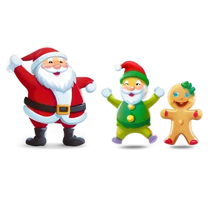 Jolly Santa Cartoon Illustration Png Quu PNG image