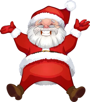 Jolly Santa Claus Jumping