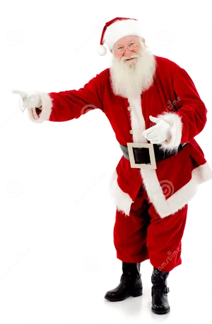 Jolly Santa Claus Pointing PNG