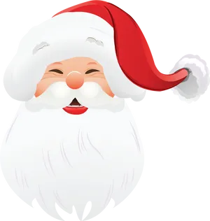 Jolly Santa Claus Portrait PNG image