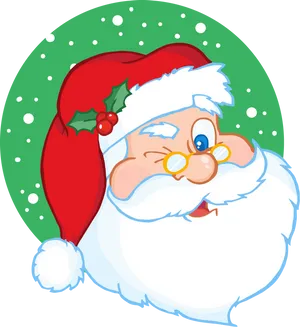 Jolly Santa Claus Portrait PNG image