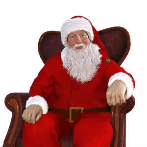 Jolly Santa Claus Sitting PNG image