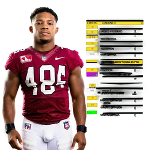Josh Jacobs Football Player Pose PNG