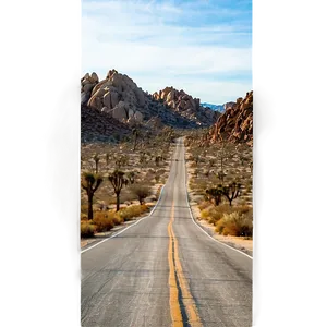 Joshua Tree Road Trip Scene PNG Sur PNG
