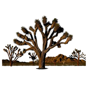 Joshua Tree Under Moonlight PNG Liv73 PNG