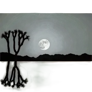 Joshua Tree With Full Moon Png Wub31 PNG image