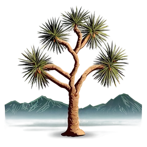 Joshua Tree With Mountain Backdrop Png Nwj PNG image