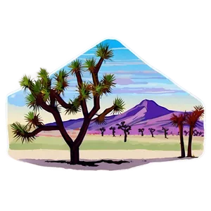 Joshua Tree With Mountain Backdrop Png Sta53 PNG image