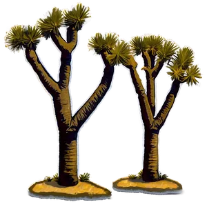 Joshua Tree With Rock Formations PNG Ghg73 PNG
