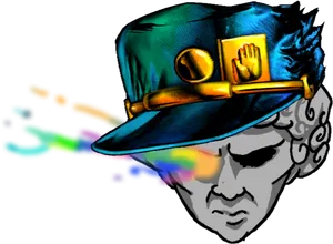 Jotaro Hat Stylized Art PNG image