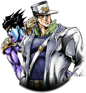 Jotaro Kujo Anime Character PNG image