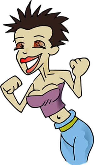 Joyful Cartoon Character Dancing PNG image
