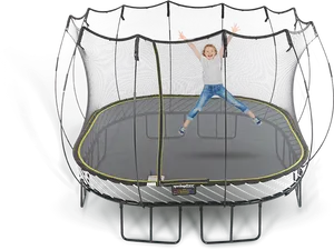 Joyful Child Jumpingon Trampoline PNG image