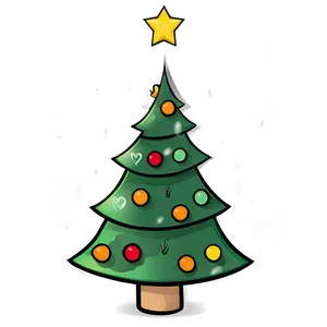 Joyful Christmas Tree Cartoon Png 41 PNG image