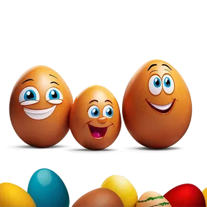 Joyful Egg Clipart PNG 43