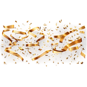 Joyful Gold Confetti PNG Pym