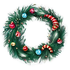 Joyful Happy Holidays Wreath Png Mho46 PNG image