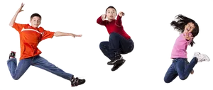 Joyful Kids Jumping In Air PNG image