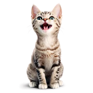 Joyful Kitty Expression PNG Yww