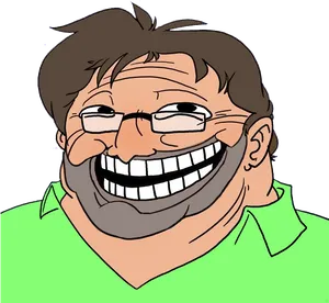 Joyful Laughter Cartoon Man PNG image