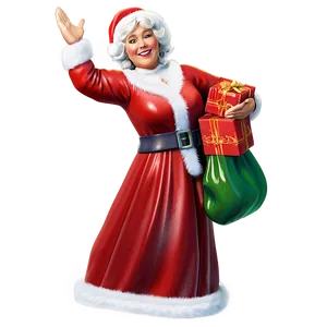 Joyful Mrs Claus Decoration PNG 22