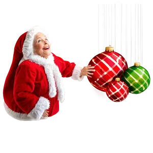 Joyful Mrs Claus Decoration PNG Sxg