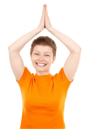 Joyful Person Raising Handsin Happiness