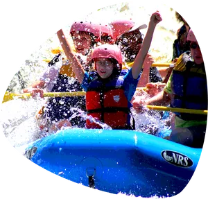Joyful Rafting Adventure PNG image
