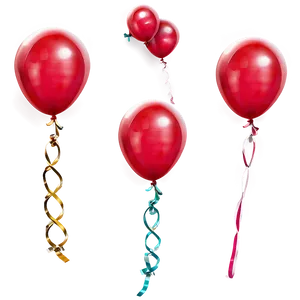 Joyful Red Balloons Png 96 PNG image