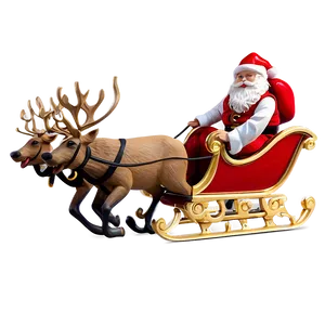 Joyful Santa Sleigh PNG 8 PNG