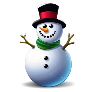 Joyful Snowman Icon PNG 05062024