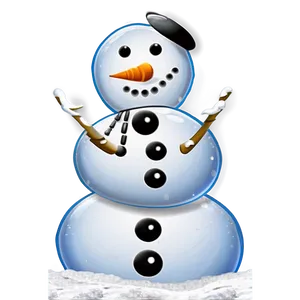 Joyful Snowman Icon PNG 44