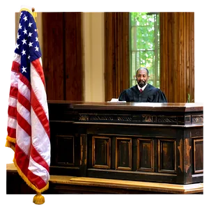 Judge's Bench In Courtroom PNG 64