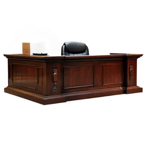 Judge's Bench In Courtroom PNG Hsg3
